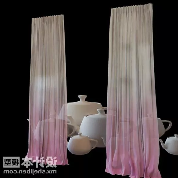 Textile Curtain Closed 3d model