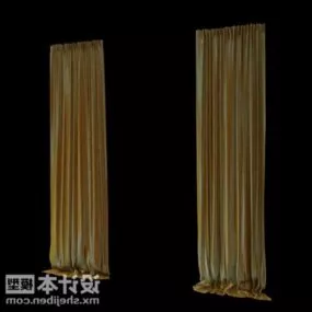 Textile Curtain For Bedroom 3d model