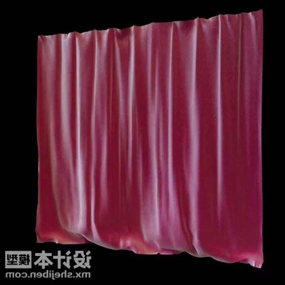 Classic Style Curtain With Top Decorative 3d model