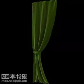 Green Curtain Indoor Furniture 3d model