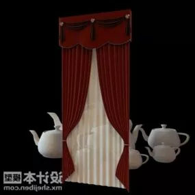 Vintage Curtain Indoor Furniture 3d model