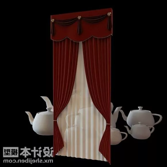 Collapsed Curtain Two Layers 3d model