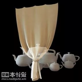 Single Curtain Collapsed Indoor Furniture 3d model