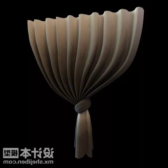 Vintage Curtain Collapsed 3d model