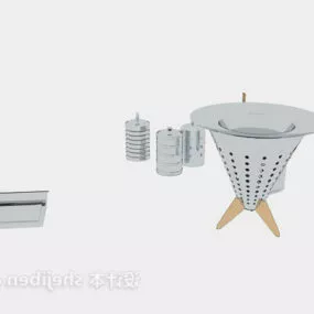 Kitchen Utensils Tableware Set 3d model