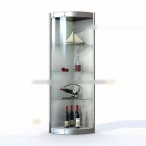Glass Wine Cabinet Furniture 3d model