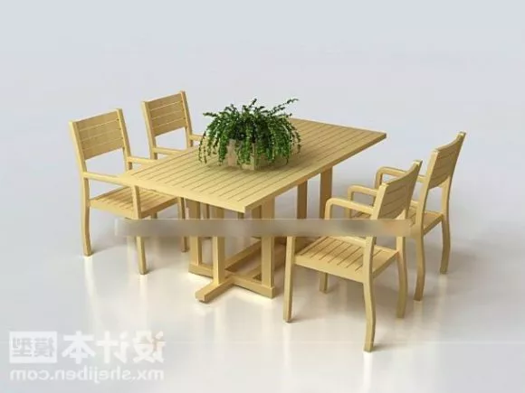 7 Piece Dining Furniture Set 3d model