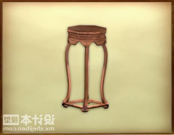 Modern Makeup Table With Mirror 3d model
