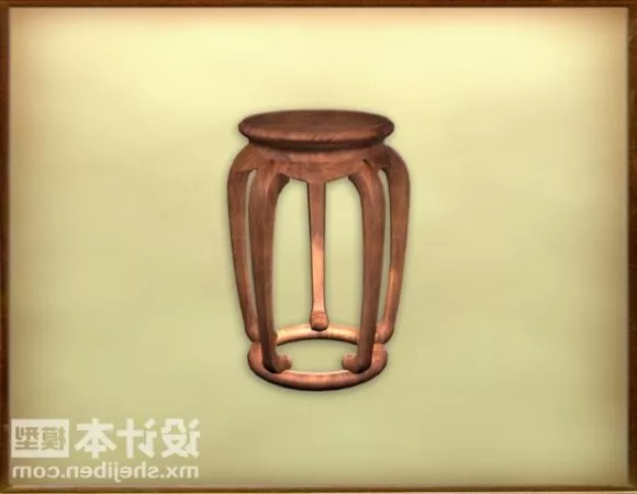 Vintage Bedside Table 3d model
