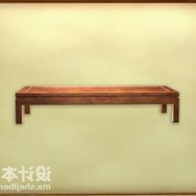Chinese Rectangular Coffee Table Wooden 3d model