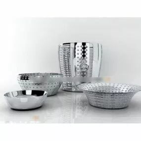 Kitchen Utensils Steel Bowl Set 3d model