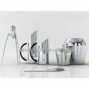 Kitchen Utensils Steel Dining Set 3d model