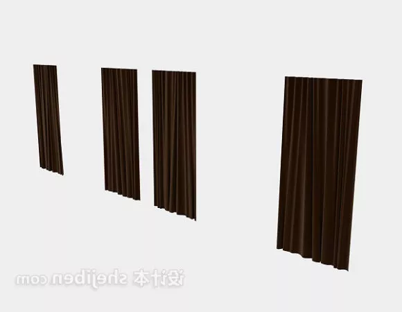 Texture Curtain Two Layers 3d model