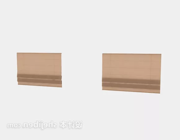 Curtain Collapsed One Side 3d model