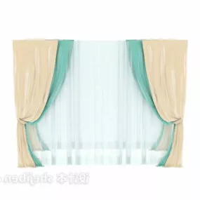 Home Curtain Three Layers 3d model