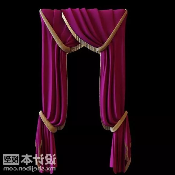 Texture Curtain Two Layers 3d model