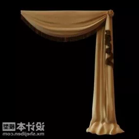 European Corner Curtain 3d model