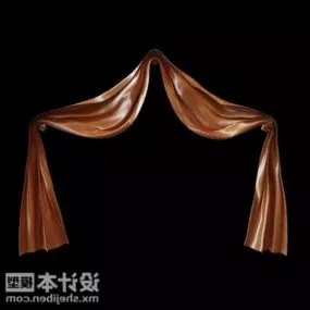 Velvet Curtain Realistic Furniture 3d model