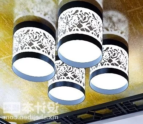 Chinese Carving Ceiling Lamp 3d model Chinese Carving Ceiling Lamp 3d model