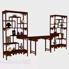 Chinese Furniture Vintage Rack 3d model