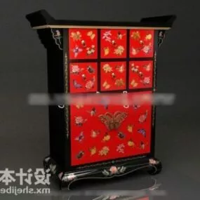Chinese Furniture Vintage Wardrobe 3d model