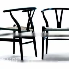 Dinning Chair Wood Material 3d model