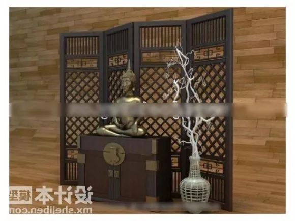 Wooden Modern Bedroom Furniture Sets 3d model