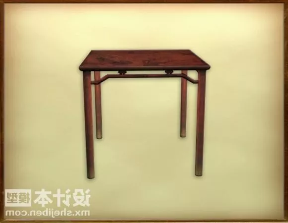 Chinese Classical Furniture Dining Set 3d model
