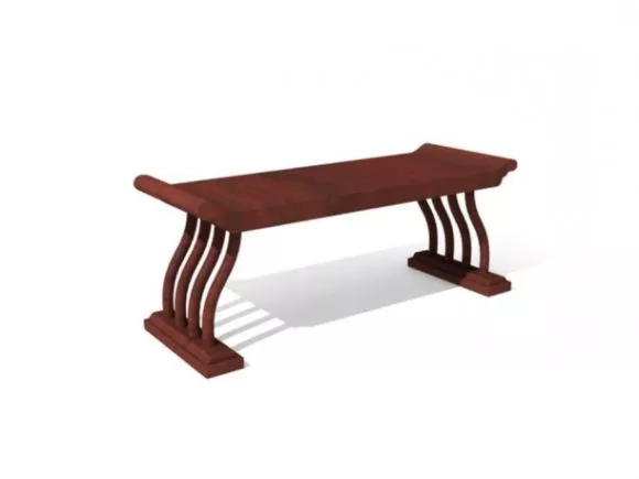 Coffee Table With Black Chairs And Flower Vase Pot 3d model