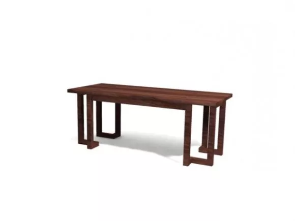 Coffee Table With Wine Bottle 3d model