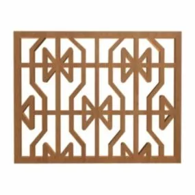 Chinese Carved Frame Window 3d model
