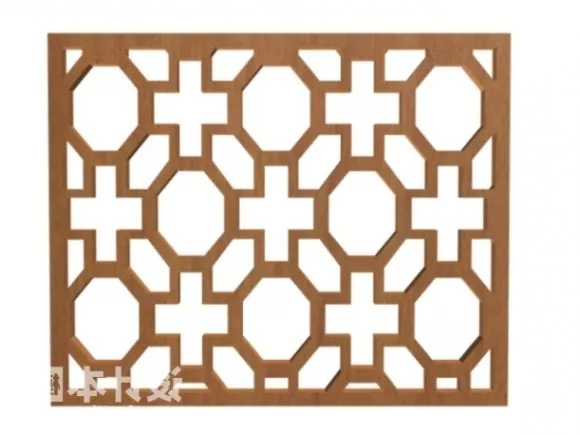 Chinese Frame Style For Window 3d model