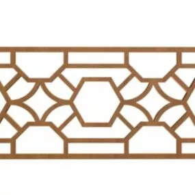 Chinese Window Frame Pentagon Pattern 3d model