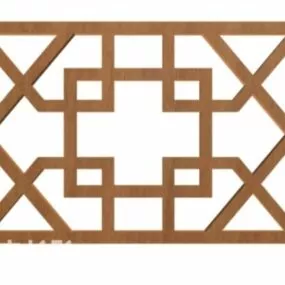 Chinese Window Frame Lines Shape 3d model