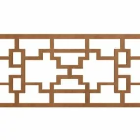 Chinese Window Frame Vintage Pattern 3d model