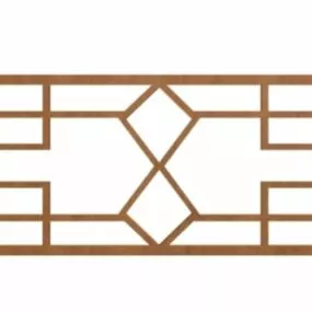 Chinese Window Frame Less Lines 3d model
