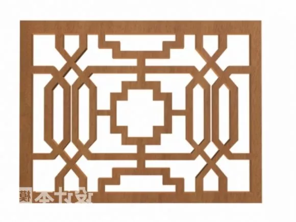 Chinese Window Frame Lines Style 3d model Chinese Window Frame Lines Style 3d model
