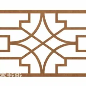 Chinese Simple Wood Frame 3d model