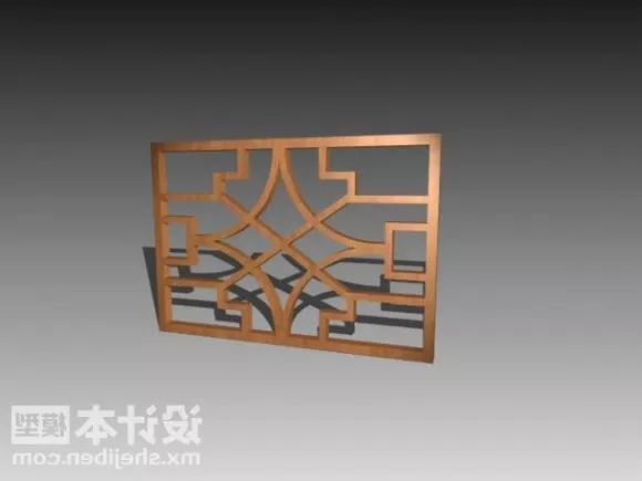 Divider Frame With Round Bubbles Pattern 3d model