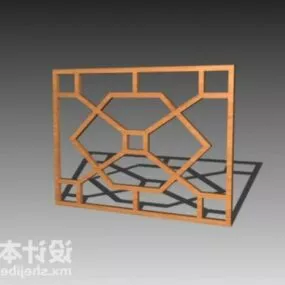 Chinese Door Window Pattern Frame 3d model