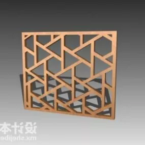 Chinese Window With Triangle Pattern 3d model