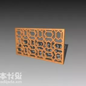 Chinese Door Window Vintage Frame 3d model