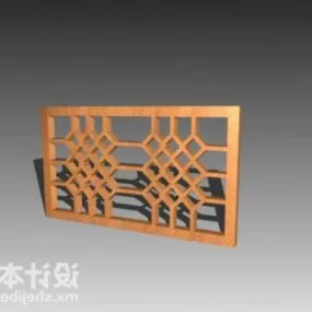 Chinese Frame Style For Window 3d model