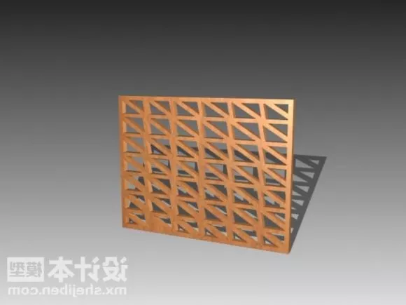 Modern Carved Partition Frame 3d model