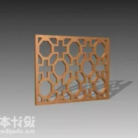 Wood Window Frame Antique Chinese Pattern 3d model