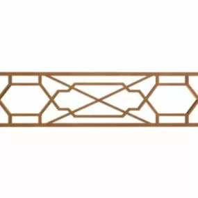 Low Window Frame Wood Pattern 3d model