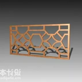Chinese Screen Divider Indoor Furniture 3d model