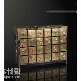 Chinese Wall Display Cabinet Furniture 3d model