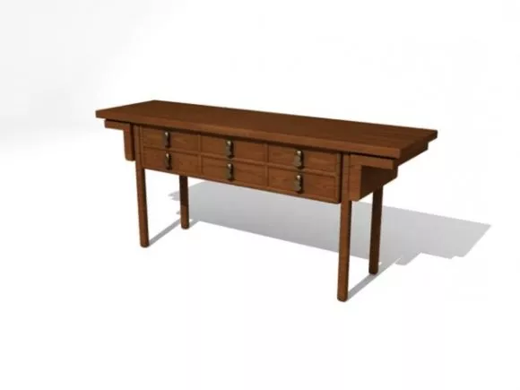 Console Desk Classic Asian Style 3d model