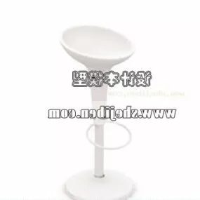 Bar Chair Plastic Tulip Shape 3d model